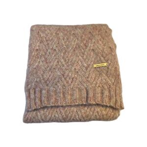 Knitted Wool Faux Cashmere Pink Scarf Winter Cozy Feminine Soft Quiet Luxury